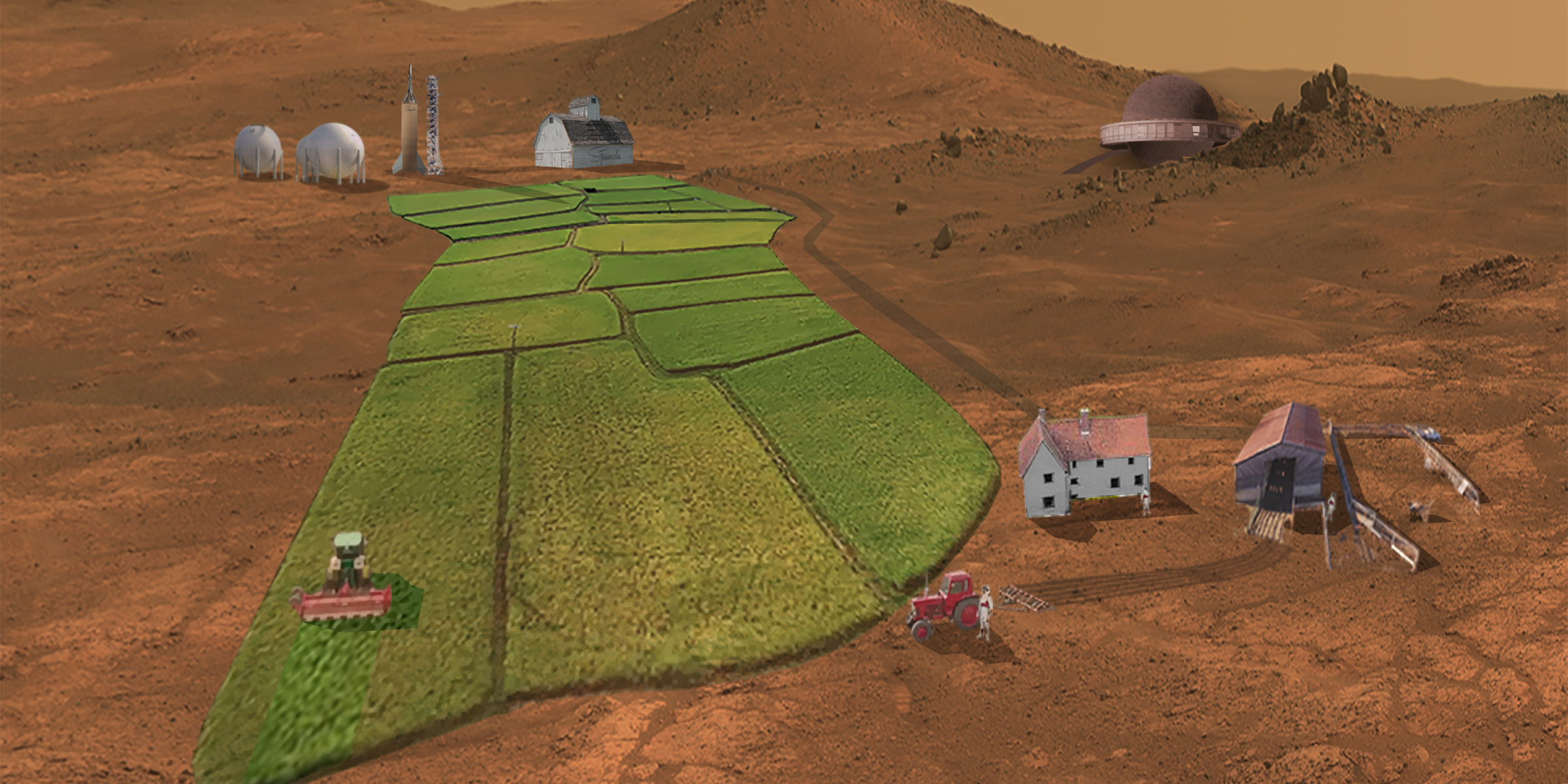 A section of Martian farming land
